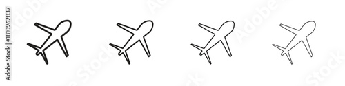 Plane icon. Vector isolated pictograms.