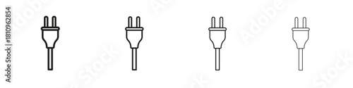 Plug adapter icon. Vector isolated pictograms.