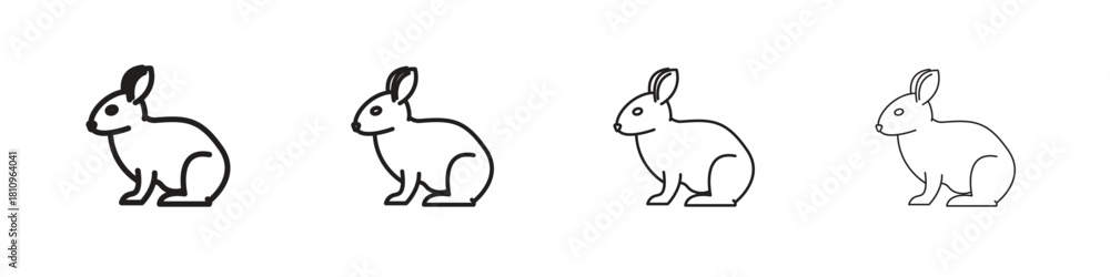 Obraz premium Rabbit icon. Vector isolated pictograms.
