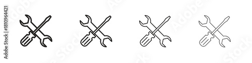 Repair icon. Vector isolated pictograms.