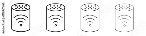Smart speaker icon. Vector isolated pictograms.