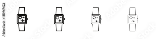 Smartwatch icon. Vector isolated pictograms.