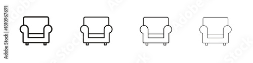 Sofa icon. Vector isolated pictograms.
