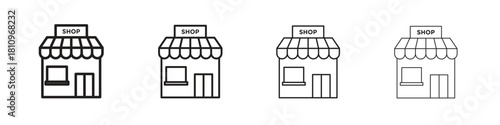 Store icon. Vector isolated pictograms.