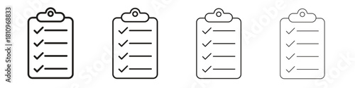 Task list icon. Vector isolated pictograms.