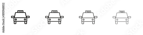 Taxi icon. Vector isolated pictograms.