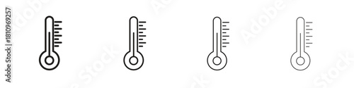 Thermometer icon. Vector isolated pictograms.