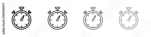 Timer icon. Vector isolated pictograms.