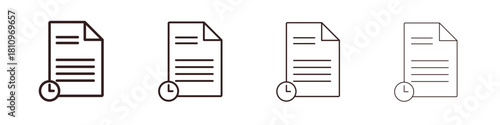Timesheet icon. Vector isolated pictograms.