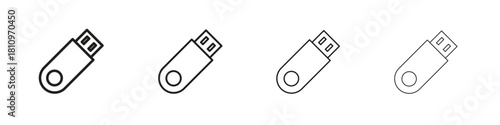 usb drive icon. Vector isolated pictograms.