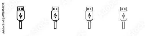 USB icon. Vector isolated pictograms.