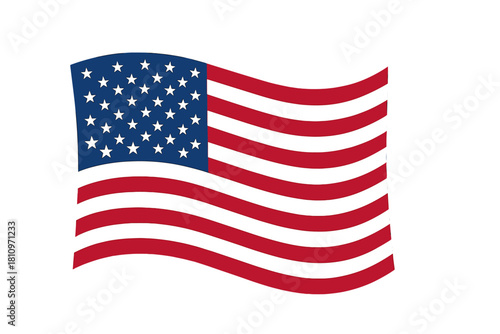Waving United States flag with stars and stripes symbolizing freedom and patriotism