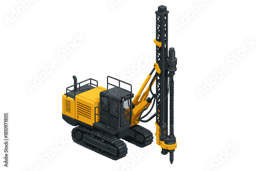 Heavy duty drilling rig machine used for deep foundation construction and geotechnical engineering