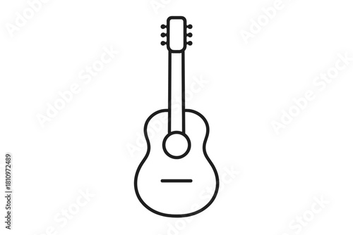 Classic acoustic guitar musical instrument used for playing folk and country music
