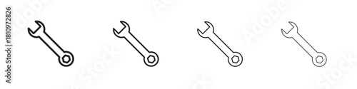 Wrench icon. Vector isolated pictograms.