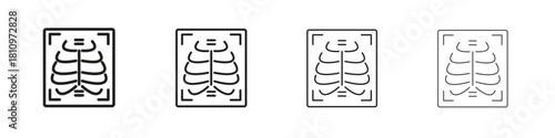 X ray icon. Vector isolated pictograms.