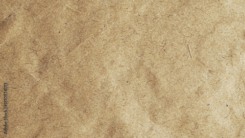 Abstract brown recycled paper background.
Old Kraft paper texture box craft stripes pattern.
top view.