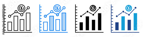 Stock icon set multiple style collection