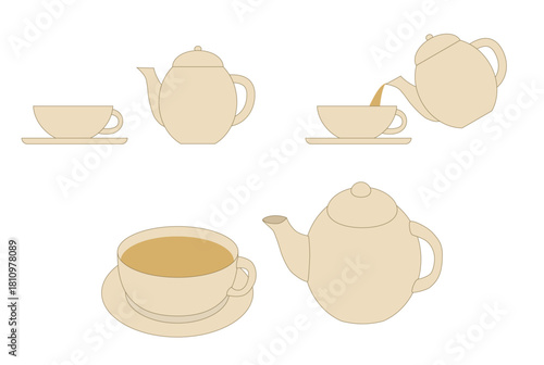 ティーポットとカップ