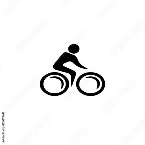 Minimalist Cyclist Silhouette