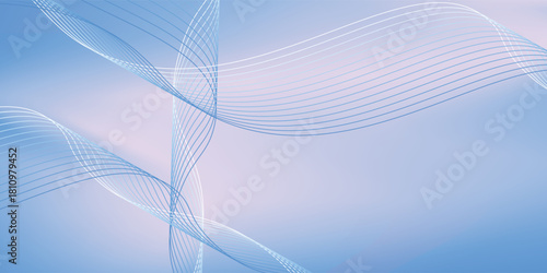 The background is in soft blue and pastel tones, lighter and brighter, creating a fresh and natural feel. vector illustration eps10