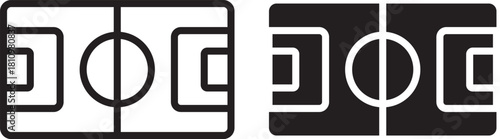 soccer filed icon vector. Football stadium icon. games and web design. football ground icon. vector illustration on transparent. Football field icon. football pitch icon. football ground icon