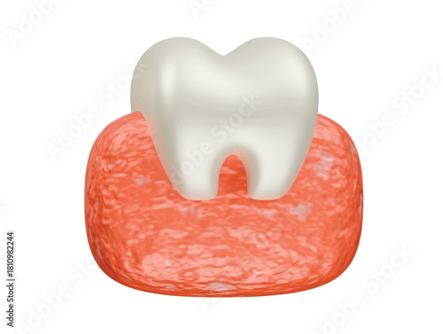 molar icon 3d illustration render