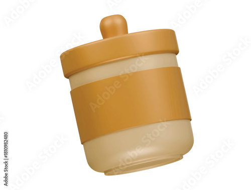 sugar pot icon 3d illustration render