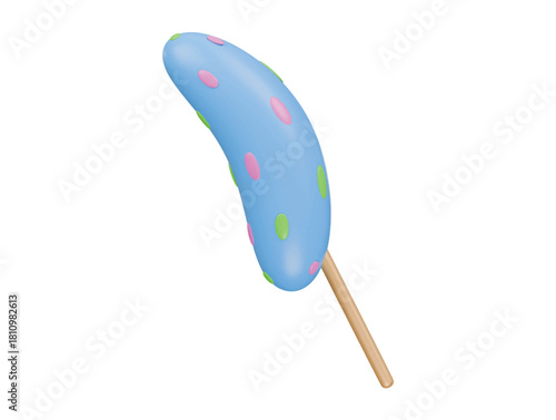 choco banana icon 3d illustration render