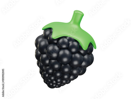 blackberry icon 3d illustration render