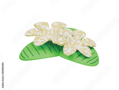 plumeria icon 3d illustration render