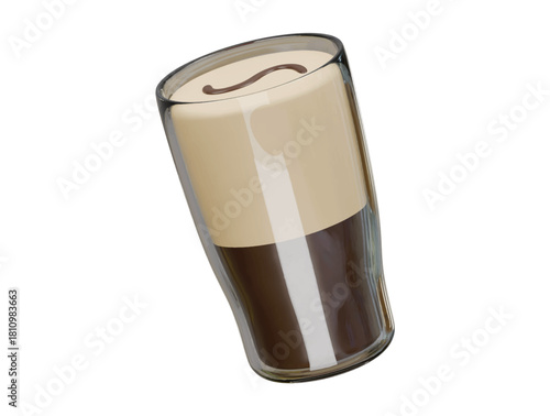 caremel macchiato icon 3d illustration render