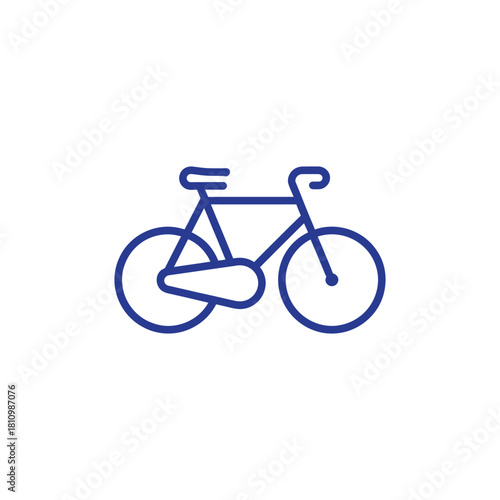 PrintRide into wellness with this simple bicycle icon, perfect for promoting fitness, eco friendly travel, and a healthy lifestyle in your designs.
