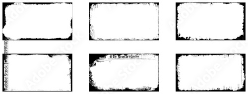 Grunge frame set. Vector border set and design element. Decorative dividers, borders, and frames.