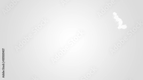 Golden up text on white brush stroke background with light gray gradient surface in the scene