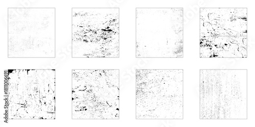 Collection of grunge texture. Abstract in black and white design.