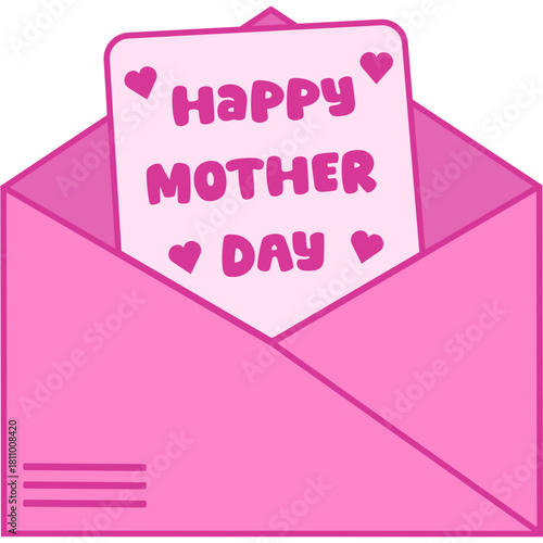 Mother's Day Envelope Illustration