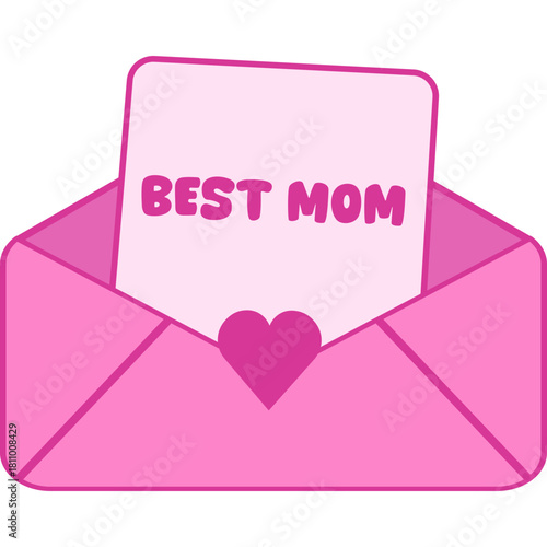 Mother's Day Envelope Illustration