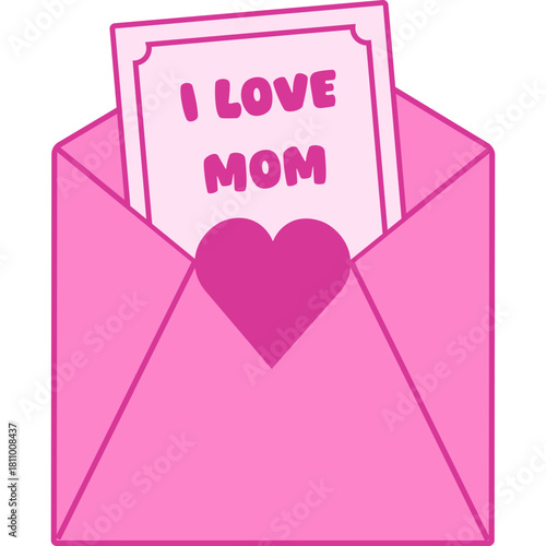 Mother's Day Envelope Illustration
