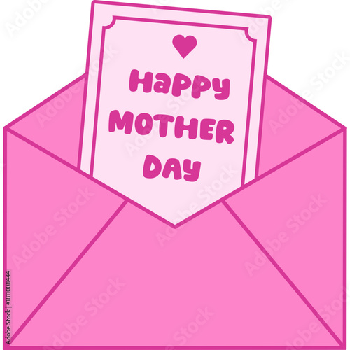 Mother's Day Envelope Illustration