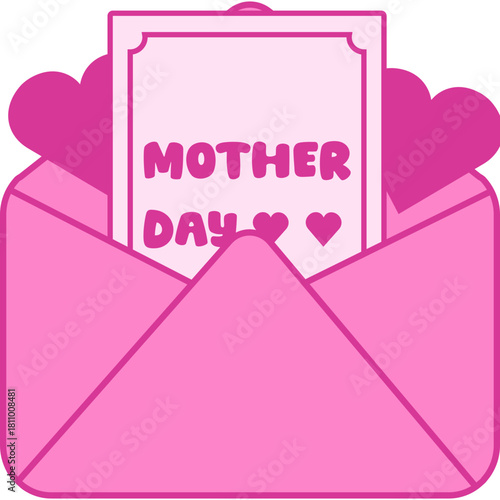 Mother's Day Envelope Illustration