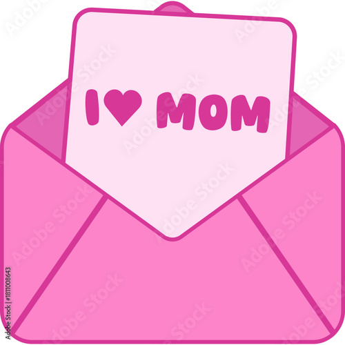 Mother's Day Envelope Illustration