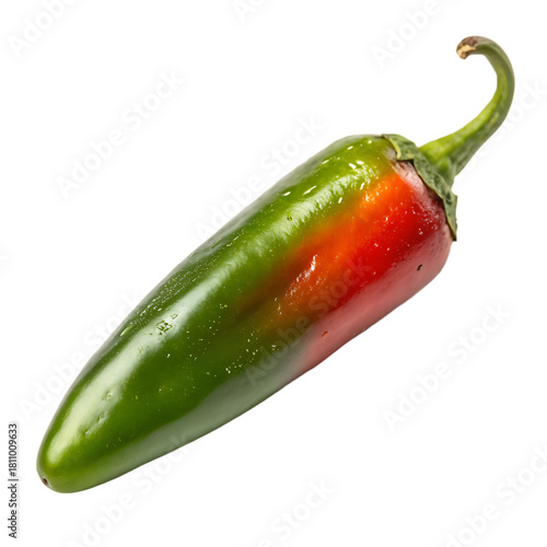 Hot chili pepper isolated on a transparent background
