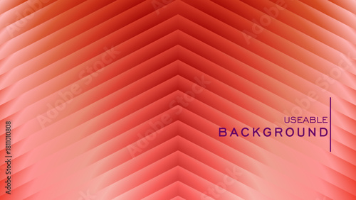 Sleek Gradient Striped Design | Hot Tone Graphic Design Element | Ruby Red and Orange Light Fade