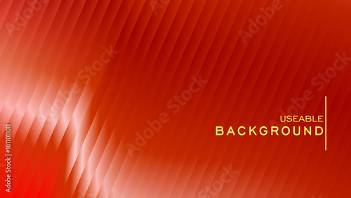 Sleek Gradient Striped Design | Hot Tone Graphic Design Element | Ruby Red and Orange Light Fade