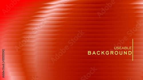 Sleek Gradient Striped Design | Hot Tone Graphic Design Element | Ruby Red and Orange Light Fade