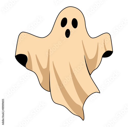 Cartoon Halloween Trick Or Treat Simple Logo Design Icon Digital