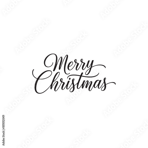 Merry christmas calligraphy text