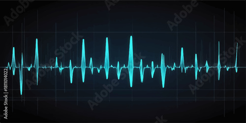 A futuristic neon soundwave pulse glowing across a dark digital audio background.