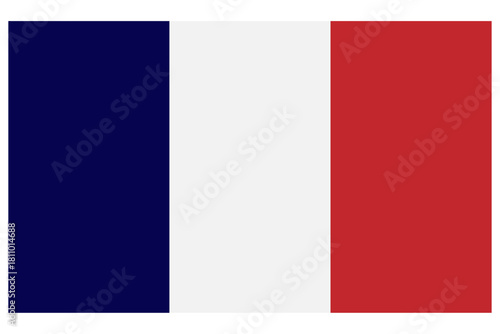  Flag of France. Flag icon in standard colour and size. Rectangular France flag. France flag in round and heart shapes. Vector illustrator.